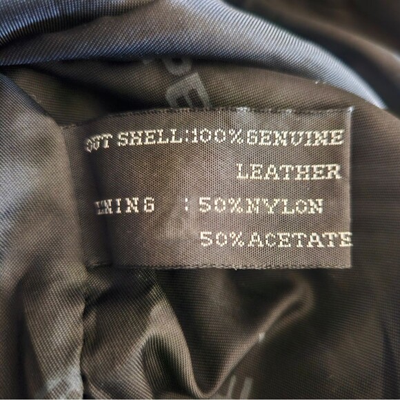 Vintage Pelle Women's Black Leather Button-down Jacket Size M - Picture 7 of 10